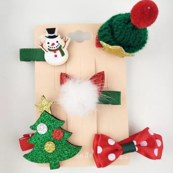 Christmas Hair Clips Kids - Picture 2 of 4